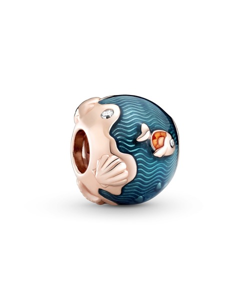 廃盤　Pandora シマリング オーシャン ウェーブ ＆ フィッシュ チャーム PANDORA（パンドラ）の「シマリング オーシャン ウェーブ