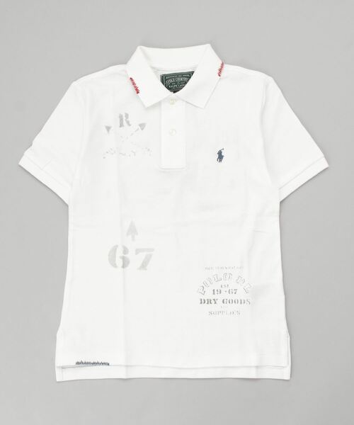 POLO RALPH LAUREN CHILDRENSWEAR(ポロ ラルフ ローレン チルドレンズウェア)の「コットン メッシュ グラフィック ポロシャツ(ポロシャツ・キッズ・ホワイト・L/XL/S/M)」の2枚目の写真