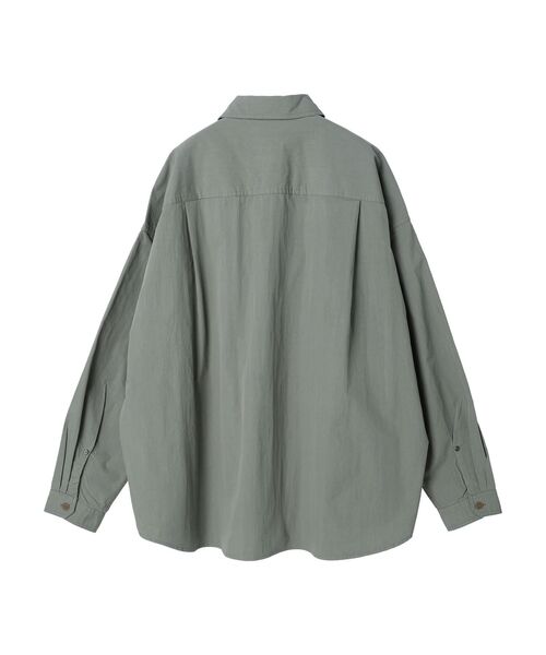 CRAFT STANDARD BOUTIQUE（クラフトスタンダードブティック）の「綿ナイロンダンプレギュラーカラーシャツ（シャツ/ブラウス・メンズ・ブラック/オフホワイト/アイボリー/カーキ/ベージュ・M/L/LL）」の10枚目の写真