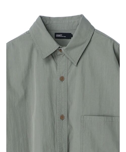CRAFT STANDARD BOUTIQUE（クラフトスタンダードブティック）の「綿ナイロンダンプレギュラーカラーシャツ（シャツ/ブラウス・メンズ・ブラック/オフホワイト/アイボリー/カーキ/ベージュ・M/L/LL）」の9枚目の写真