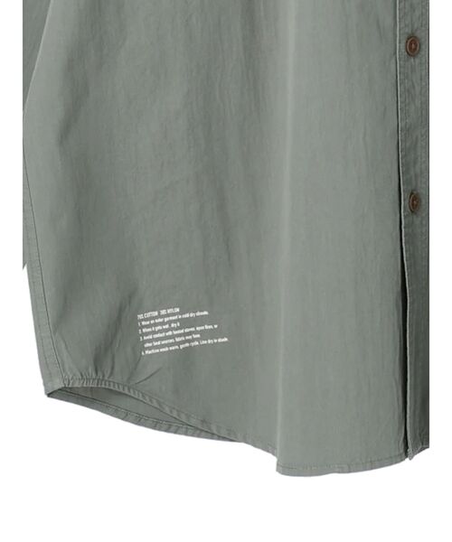 CRAFT STANDARD BOUTIQUE（クラフトスタンダードブティック）の「綿ナイロンダンプレギュラーカラーシャツ（シャツ/ブラウス・メンズ・ブラック/オフホワイト/アイボリー/カーキ/ベージュ・M/L/LL）」の7枚目の写真