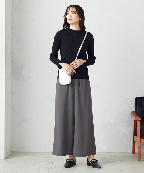 COMME CA ISM（コムサイズム）の「イージー ワイドパンツ（その他パンツ・レディース・ブルー/マスタード/チャコール・MEDIUM/LARGE）」の10枚目の写真