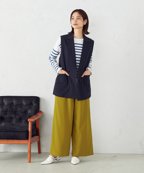 COMME CA ISM（コムサイズム）の「イージー ワイドパンツ（その他パンツ・レディース・ブルー/マスタード/チャコール・MEDIUM/LARGE）」の5枚目の写真