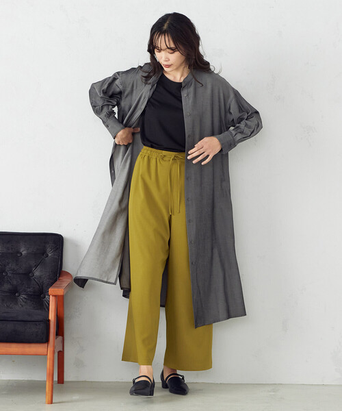 COMME CA ISM（コムサイズム）の「イージー ワイドパンツ（その他パンツ・レディース・ブルー/マスタード/チャコール・MEDIUM/LARGE）」の14枚目の写真