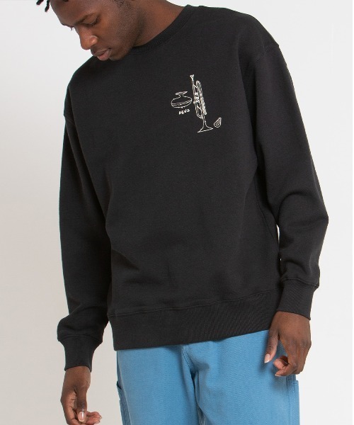 DEUS EX MACHINA(デウスエクスマキナ)の「R.G CATO CREW(スウェット・メンズ・ミント/ブラック・LARGE/MEDIUM/SMALL)」の1枚目の写真