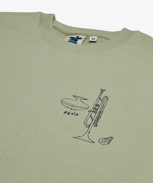 DEUS EX MACHINA(デウスエクスマキナ)の「R.G CATO CREW(スウェット・メンズ・ミント/ブラック・LARGE/MEDIUM/SMALL)」の16枚目の写真