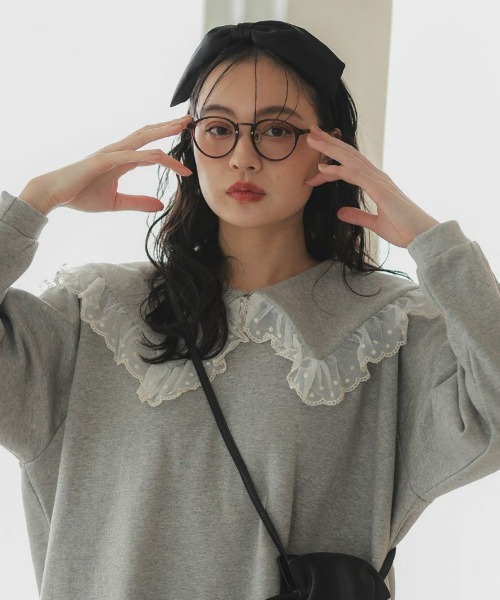 DONOBAN（ドノバン）の「レース襟スウェットワンピース（ワンピース・レディース・ブラック/グレー・F）」の16枚目の写真