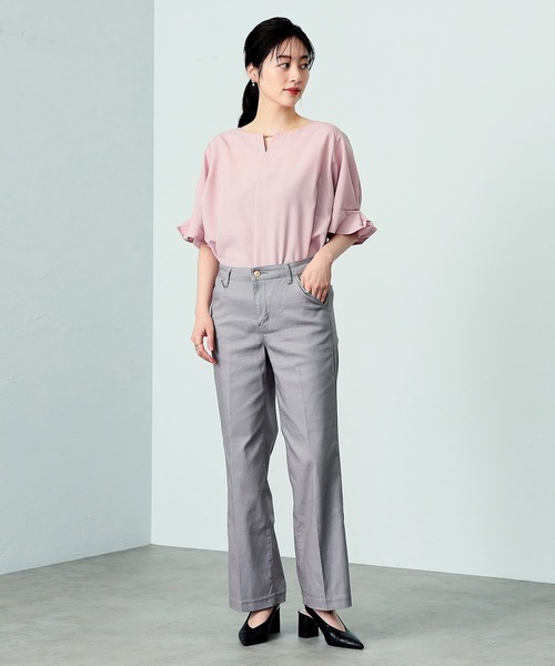 C17 LACHIC センタープレスワイドパンツ（スラックス）｜C17（シーセブンティーン）