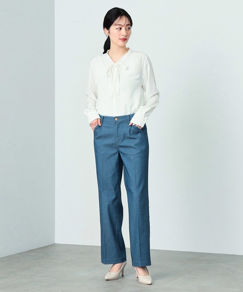 C17 LACHIC センタープレスワイドパンツ（スラックス）｜C17（シーセブンティーン）