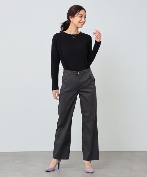 C17 LACHIC センタープレスワイドパンツ（スラックス）｜C17（シーセブンティーン）