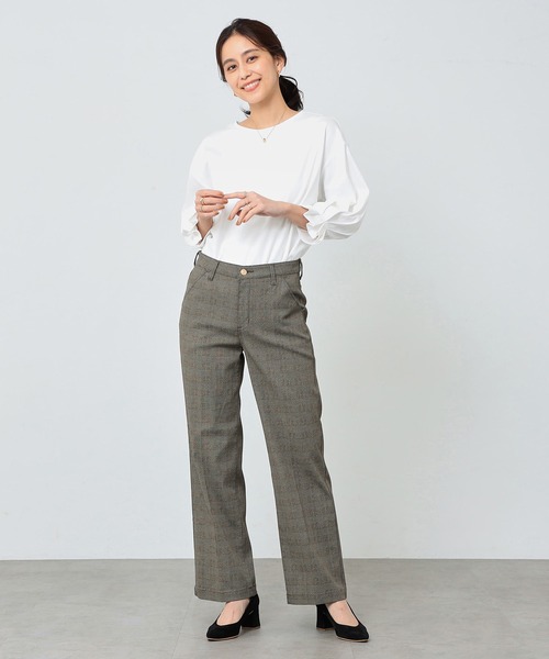 C17 LACHIC センタープレスワイドパンツ（スラックス）｜C17（シーセブンティーン）