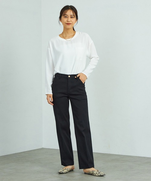 C17 LACHIC センタープレスワイドパンツ（スラックス）｜C17（シーセブンティーン）