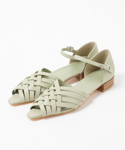 Mazell（マゼル）の「Mazell / 編み込みストラップパンプス（パンプス・レディース・オフホワイト/ブラック/ライトグリーン・35/36/37/38/39）」の8枚目の写真