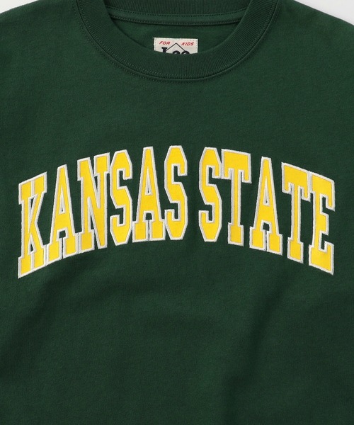 Lee(リー)の「【110-150cm】キッズ カレッジロゴ刺繍長袖Tシャツ(Tシャツ/カットソー・キッズ・グリーン/チャコールグレー/オレンジ/ホワイト・150/120/130/140/110)」の7枚目の写真