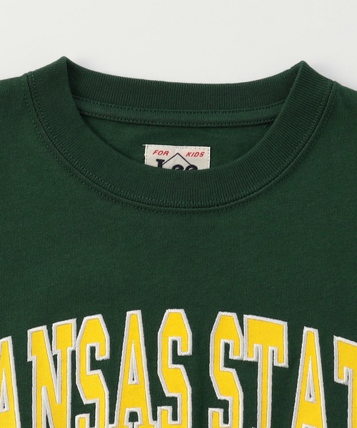 Lee(リー)の「【110-150cm】キッズ カレッジロゴ刺繍長袖Tシャツ(Tシャツ/カットソー・キッズ・グリーン/チャコールグレー/オレンジ/ホワイト・150/120/130/140/110)」の8枚目の写真