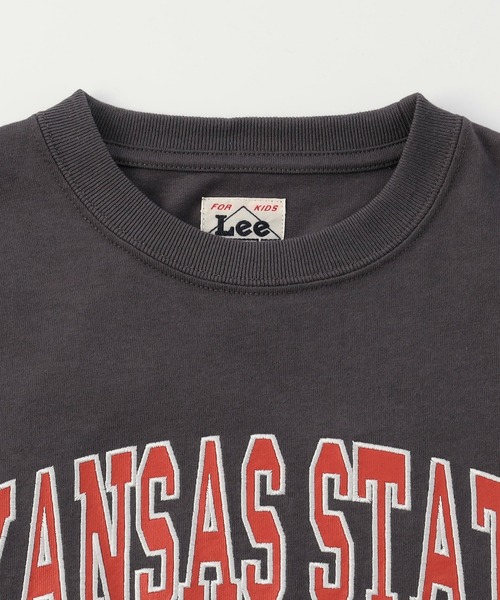 Lee(リー)の「【110-150cm】キッズ カレッジロゴ刺繍長袖Tシャツ(Tシャツ/カットソー・キッズ・グリーン/チャコールグレー/オレンジ/ホワイト・150/120/130/140/110)」の16枚目の写真