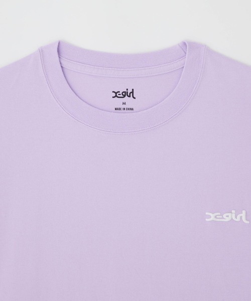 X-girl（エックスガール）の「MILK CROWN SPLASH S/S TEE（Tシャツ/カットソー・レディース・チャコール/ライトパープル/ホワイト・L/S/XL/M）」の17枚目の写真