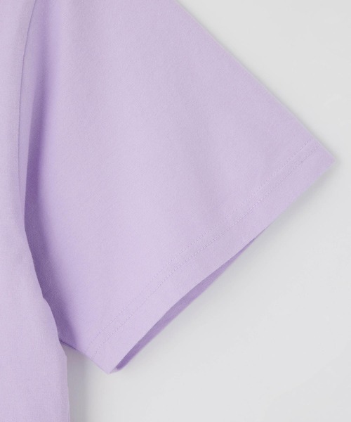 X-girl（エックスガール）の「MILK CROWN SPLASH S/S TEE（Tシャツ/カットソー・レディース・チャコール/ライトパープル/ホワイト・L/S/XL/M）」の14枚目の写真