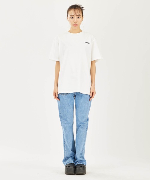 X-girl（エックスガール）の「MILK CROWN SPLASH S/S TEE（Tシャツ/カットソー・レディース・チャコール/ライトパープル/ホワイト・L/S/XL/M）」の11枚目の写真