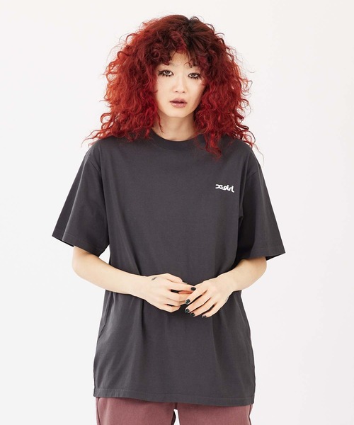 X-girl（エックスガール）の「MILK CROWN SPLASH S/S TEE（Tシャツ/カットソー・レディース・チャコール/ライトパープル/ホワイト・L/S/XL/M）」の7枚目の写真