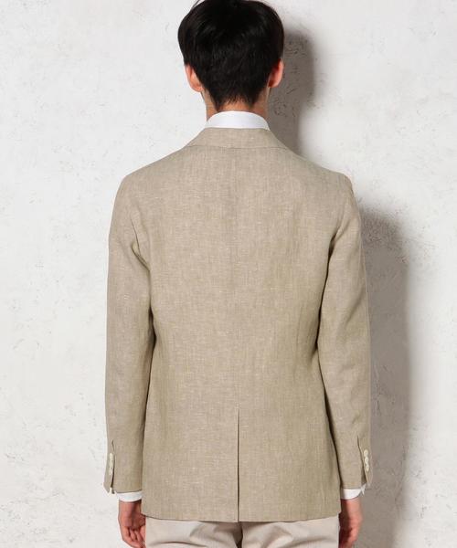 green label relaxing（グリーンレーベルリラクシング）の「LINEN RG NT 2PP- ジャケット（テーラードジャケット・メンズ・ベージュ/コバルトブルー・48/46/50/44/42）」の3枚目の写真