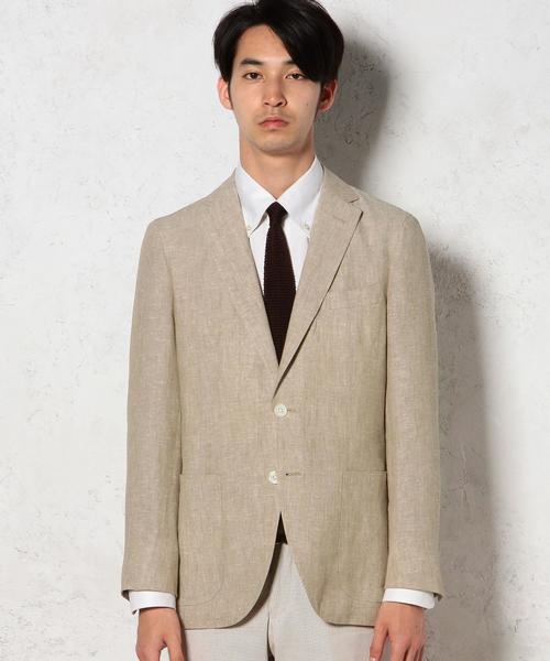 green label relaxing（グリーンレーベルリラクシング）の「LINEN RG NT 2PP- ジャケット（テーラードジャケット・メンズ・ベージュ/コバルトブルー・48/46/50/44/42）」の4枚目の写真