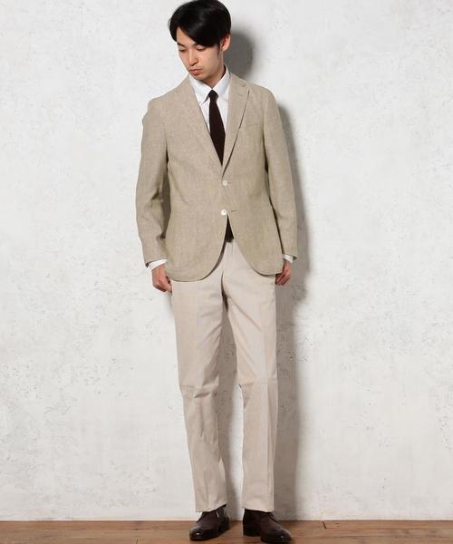 green label relaxing（グリーンレーベルリラクシング）の「LINEN RG NT 2PP- ジャケット（テーラードジャケット・メンズ・ベージュ/コバルトブルー・48/46/50/44/42）」の6枚目の写真
