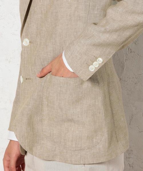 green label relaxing（グリーンレーベルリラクシング）の「LINEN RG NT 2PP- ジャケット（テーラードジャケット・メンズ・ベージュ/コバルトブルー・48/46/50/44/42）」の8枚目の写真