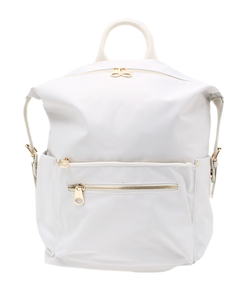 DISCOAT（ディスコート）の「【Discoat】ファスナーリュック（バックパック/リュック・レディース・ブラック/ホワイト/ネイビー/カーキ・ﾌﾘ-）」の2枚目の写真