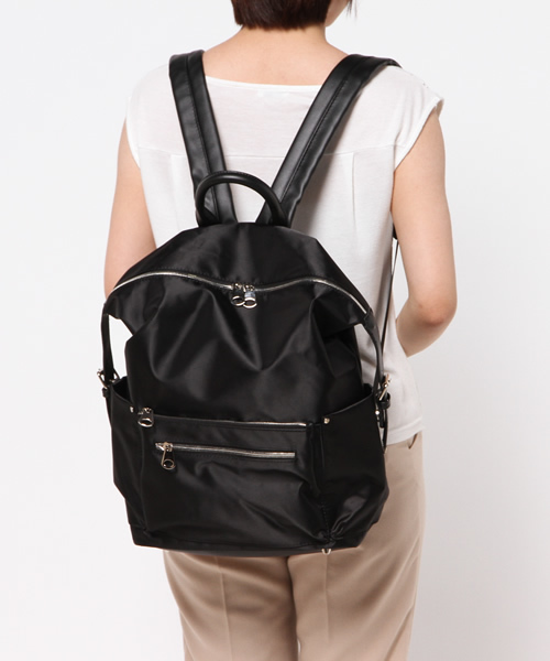 DISCOAT（ディスコート）の「【Discoat】ファスナーリュック（バックパック/リュック・レディース・ブラック/ホワイト/ネイビー/カーキ・ﾌﾘ-）」の17枚目の写真