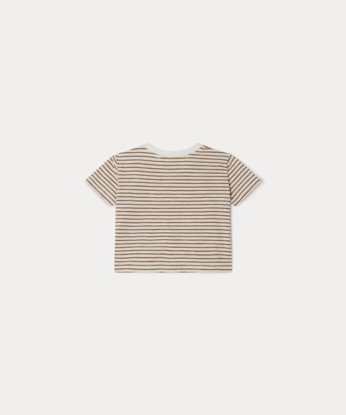 Bonpoint(ボンポワン)の「ボーダー ベビーTシャツ(Tシャツ/カットソー・キッズ・オレンジ系その他・90/95)」の2枚目の写真