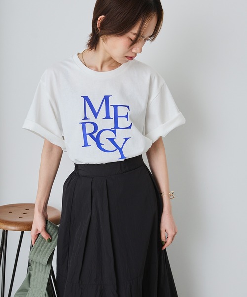 forksy.(フォルクシー)の「【forksy.】ロゴグラフィックTシャツ(Tシャツ/カットソー・レディース・オフホワイト/オートミール/ネイビー・FREE)」の16枚目の写真
