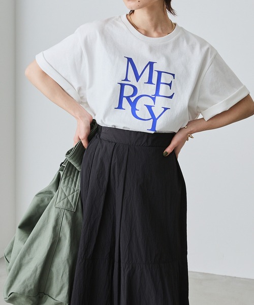 forksy.(フォルクシー)の「【forksy.】ロゴグラフィックTシャツ(Tシャツ/カットソー・レディース・オフホワイト/オートミール/ネイビー・FREE)」の9枚目の写真
