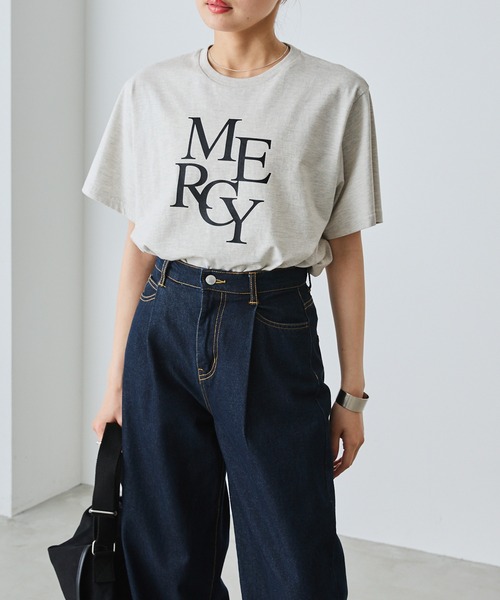 forksy.(フォルクシー)の「【forksy.】ロゴグラフィックTシャツ(Tシャツ/カットソー・レディース・オフホワイト/オートミール/ネイビー・FREE)」の10枚目の写真