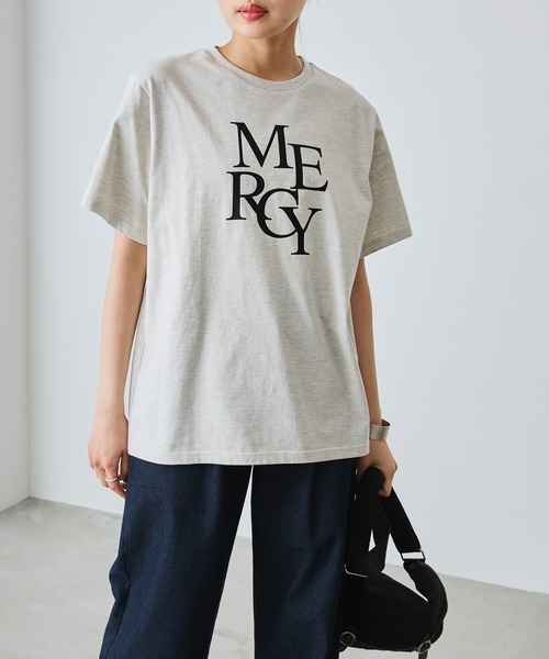 forksy.(フォルクシー)の「【forksy.】ロゴグラフィックTシャツ(Tシャツ/カットソー・レディース・オフホワイト/オートミール/ネイビー・FREE)」の11枚目の写真