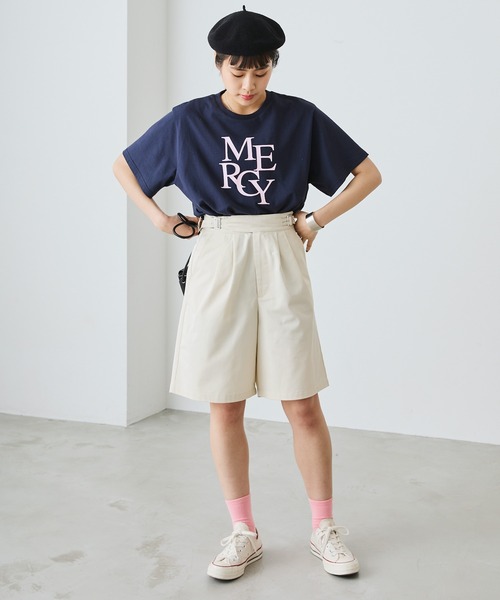 forksy.(フォルクシー)の「【forksy.】ロゴグラフィックTシャツ(Tシャツ/カットソー・レディース・オフホワイト/オートミール/ネイビー・FREE)」の12枚目の写真