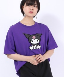 sanrio（サンリオ）の「sanrio（サンリオ）ハンギョドン・クロミ・ポムポムプリン・ポチャッコ キャラクターサガラ刺繍Tシャツ（Tシャツ/カットソー・メンズ）」