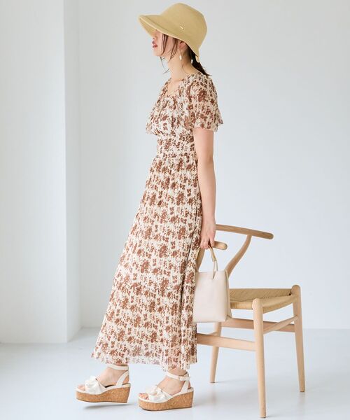 MAJESTIC LEGON(マジェスティックレゴン)の「ペーパーブルトンハット(ハット・レディース・ベージュ/ブラック・FREE)」の4枚目の写真