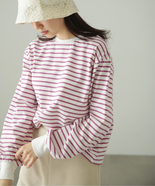 FREE'S MART（フリーズマート）の「◇リンガーボーダーロンT（Tシャツ/カットソー・レディース・ブラック系その他/パープル系その他・FREE）」の10枚目の写真