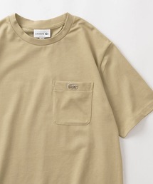 LACOSTE（ラコステ）の「【LACOSTE/ラコステ】クロコエンブレム アウトライン クロックポケット 半袖Tシャツ/ブランドロゴワッペンポケT（Tシャツ/カットソー・メンズ）」