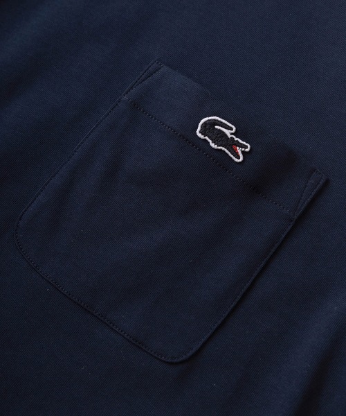 LACOSTE(ラコステ)の「【LACOSTE/ラコステ】クロコエンブレム アウトライン クロックポケット 半袖Tシャツ/ブランドロゴワッペンポケT(Tシャツ/カットソー・メンズ・ホワイト/ネイビー/ベージュ・M/L)」の7枚目の写真