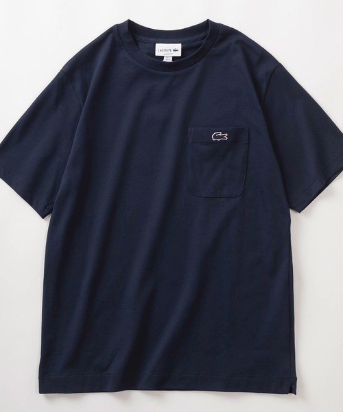 LACOSTE(ラコステ)の「【LACOSTE/ラコステ】クロコエンブレム アウトライン クロックポケット 半袖Tシャツ/ブランドロゴワッペンポケT(Tシャツ/カットソー・メンズ・ホワイト/ネイビー/ベージュ・M/L)」の11枚目の写真