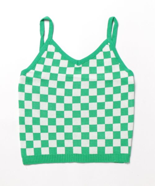 LAC-VERT(ラック・ヴェール)の「ブロックチェックキャミソール(キャミソール・レディース・パープル/ブラウン/ピンク/グリーン/ブラック・FREE)」の8枚目の写真