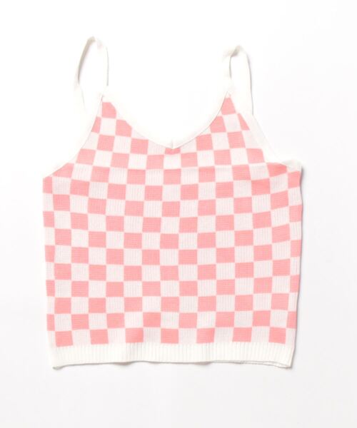 LAC-VERT(ラック・ヴェール)の「ブロックチェックキャミソール(キャミソール・レディース・パープル/ブラウン/ピンク/グリーン/ブラック・FREE)」の10枚目の写真