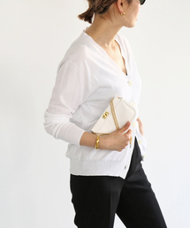 【新品】Deuxieme Classe ICE Vネック カーディガン 白 Deuxieme Classe（ドゥーズィエムクラス）の「追加ICE Vネック