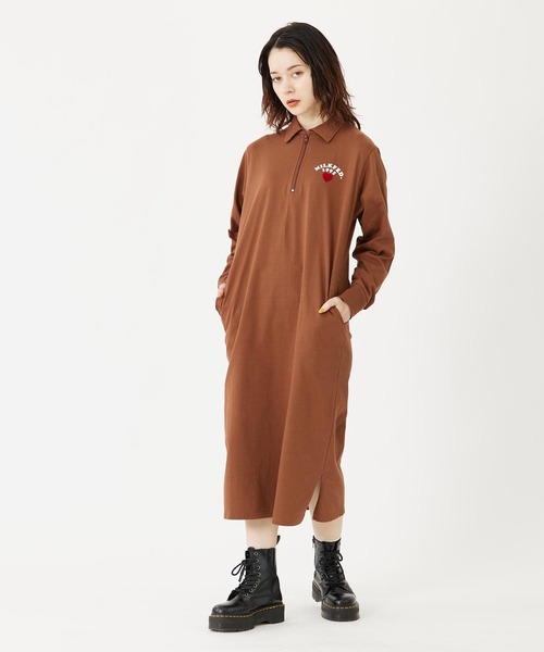 MILKFED.(ミルクフェド)の「HALF ZIP DRESS(ワンピース・レディース・ブラック/ブラウン・ONE SIZE)」の18枚目の写真