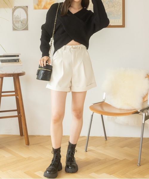 Ada.(エイダ)の「ベルト付きロールアップショートパンツ(その他パンツ・レディース・アイボリー/ブラック・S/M)」の20枚目の写真