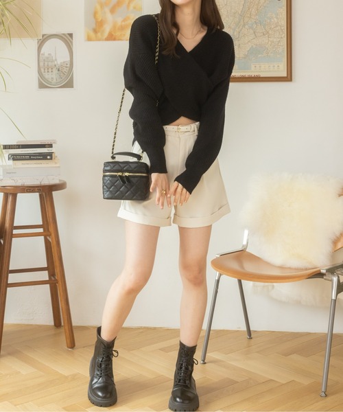 Ada.(エイダ)の「ベルト付きロールアップショートパンツ(その他パンツ・レディース・アイボリー/ブラック・S/M)」の21枚目の写真