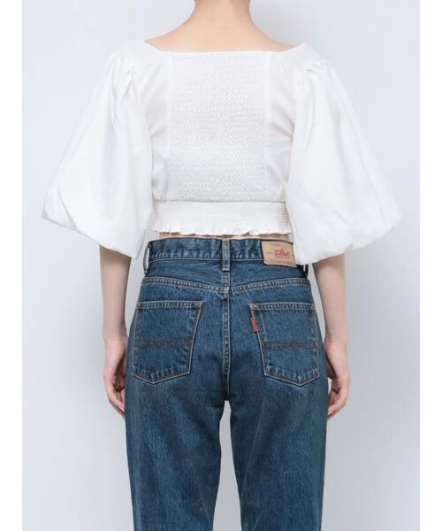 EMODA（エモダ）の「カシュクールギャザートップス（Tシャツ/カットソー・レディース・ブルー/ブラック/ホワイト/ピンク・FREE）」の19枚目の写真