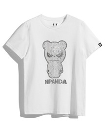 HIPANDA（ハイパンダ）の「HIPANDA ハイパンダ メンズ ラインストーン ロゴ Tシャツ（Tシャツ/カットソー）」